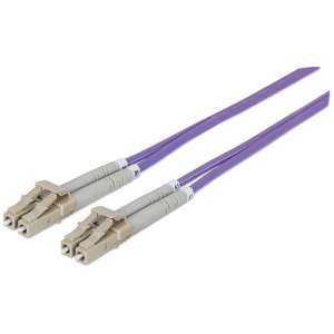 INTELLINET Fiber Optic Patch Cable 1m LC to LC Multimode OM4