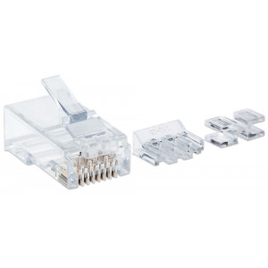 INTELLINET 80-Pack Cat6 RJ45 Modular Plugs for solid