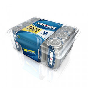 RAYOVAC Alkaline D Battery 12pk