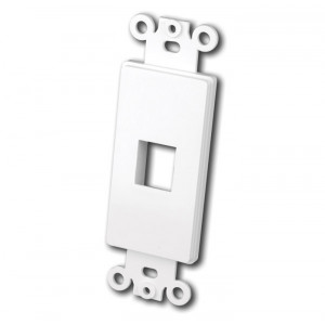 VANCO Quickport Decora Plate 1-Port White