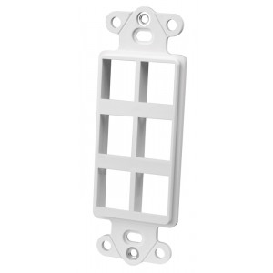 VANCO Quickport Decora Plate 6-Port White