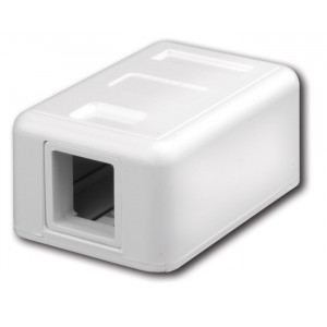 VANCO Surface-Mount Quickport Box 1-Port White