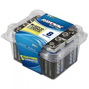 RAYOVAC Alkaline 9v Battery 8pk