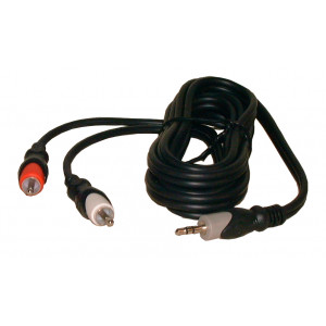 PHILMORE 1/8" Stereo Male 'Y' to RCA Cable 6ft