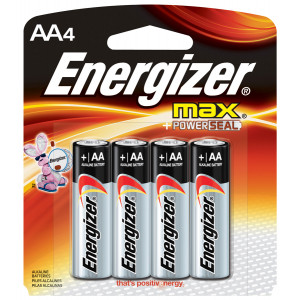 ENERGIZER Alkaline Max AA Battery 4pk