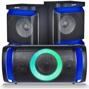 GEMINI Dual 8" Home Stereo System with Bluetooth, Karaoke & Party Lighting