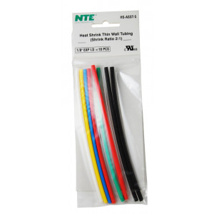 NTE Thin Wall Heat Shrink 1/8" Multi Color 10pk