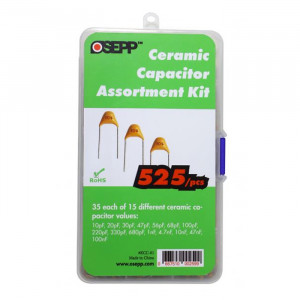 OSEPP Ceramic Capacitor Assortment 525pc