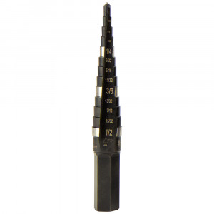 KLEIN Step Drill Bit #1 - Double-Fluted 1/8" to 1/2"