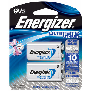 ENERGIZER Ultimate Lithium 9v Battery 2pk