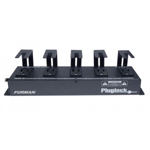 FURMAN 12A Power Distribution Strip with Plug Lock Brackets