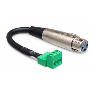 HOSA 6" XLR-F to Phoenix Connector