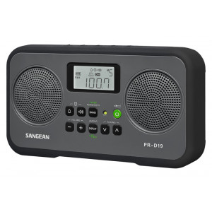 SANGEAN FM-Stereo/AM Digital Tuning Portable Receiver Black