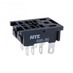 NTE 8-Pin Midget Blade Relay Socket Panel Mount