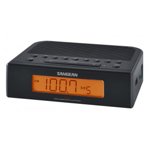 SANGEAN FM/AM Digital Tuning Clock Radio Black