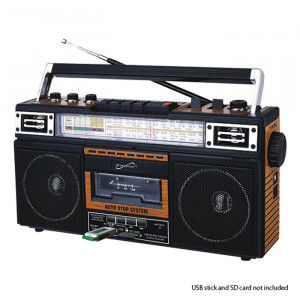 SUPERSONIC Retro 4 Band Radio and Cassette Player with Bluetooth