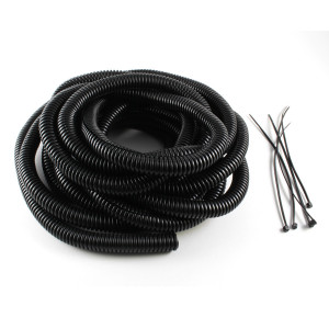 VANCO Split Loom Tubing 3/8" Black 15ft