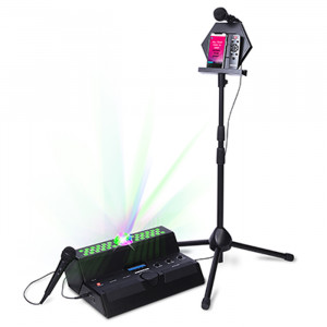 AUDIOVOX MAIN STAGE All-in-One Party System + Wireless Speaker with Bluetooth, Stand, Two Microphone