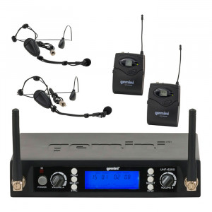 GEMINI Dual Headset/Lav Wireless Mic System