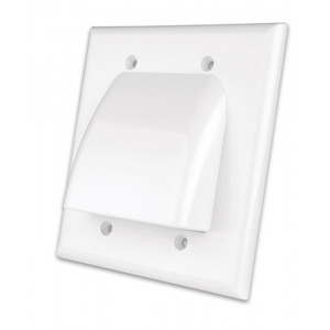 VANCO Low Profile Bulk Cable Wall Plate Dual-Gang