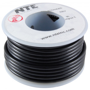 NTE Hook-up Wire 18 AWG Stranded 100ft Black