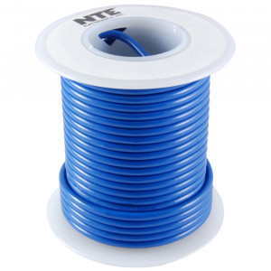 NTE Hook-up Wire 18 AWG Stranded 100ft Blue