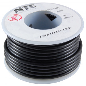 NTE Hook-up Wire 24 AWG Stranded 25ft Black