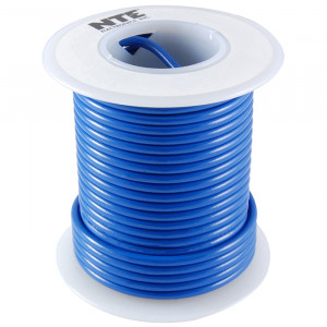 NTE Hook-up Wire 26 AWG Stranded 100ft Blue