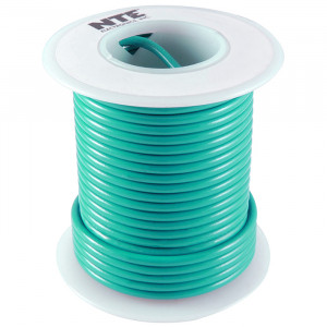 NTE Hook-up Wire 22 AWG Solid 100ft Green