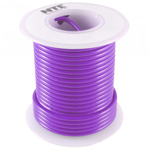 NTE Hook-up Wire 22 AWG Solid 25ft Violet