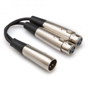 HOSA Y Cable Male XLR TO Dual Female XLR