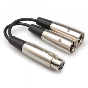 HOSA Y Cable Female XLR TO Dual Male XLR