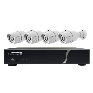 SPECO HD-TVI 4 Channel DVR with 4 Bullet Cameras