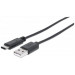 MANHATTAN Hi-Speed USB C Male to USB A Male Cable 3ft