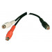 PHILMORE RCA Female to 2 RCA Female 'Y' Cable 6"