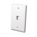 VANCO Quickport Wall Plate 1-Port White