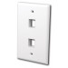 VANCO Quickport Wall Plate 2-Port White
