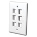 VANCO Quickport Wall Plate 6-Port White
