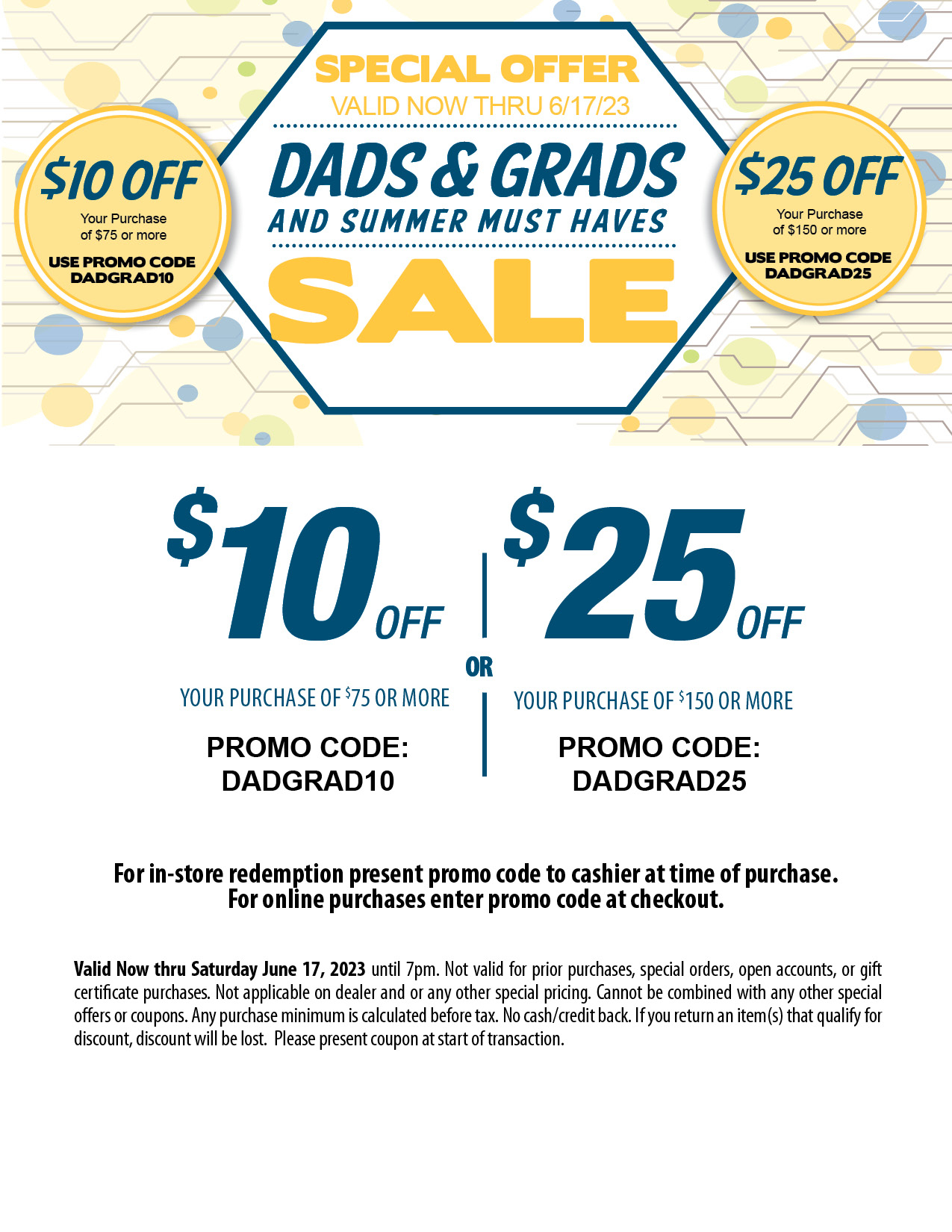 Dad and Grad Promo Coupon 2023